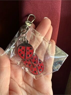 Harveys Wildflower Red Ladybug Triple Bag Charm Keychain